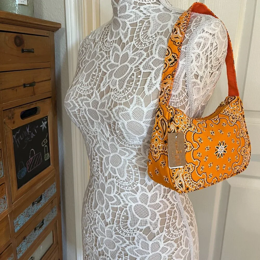 Classic Bandana Paisley Print SM Shoulder Handbag - NWT - 4 Colors Avail.
